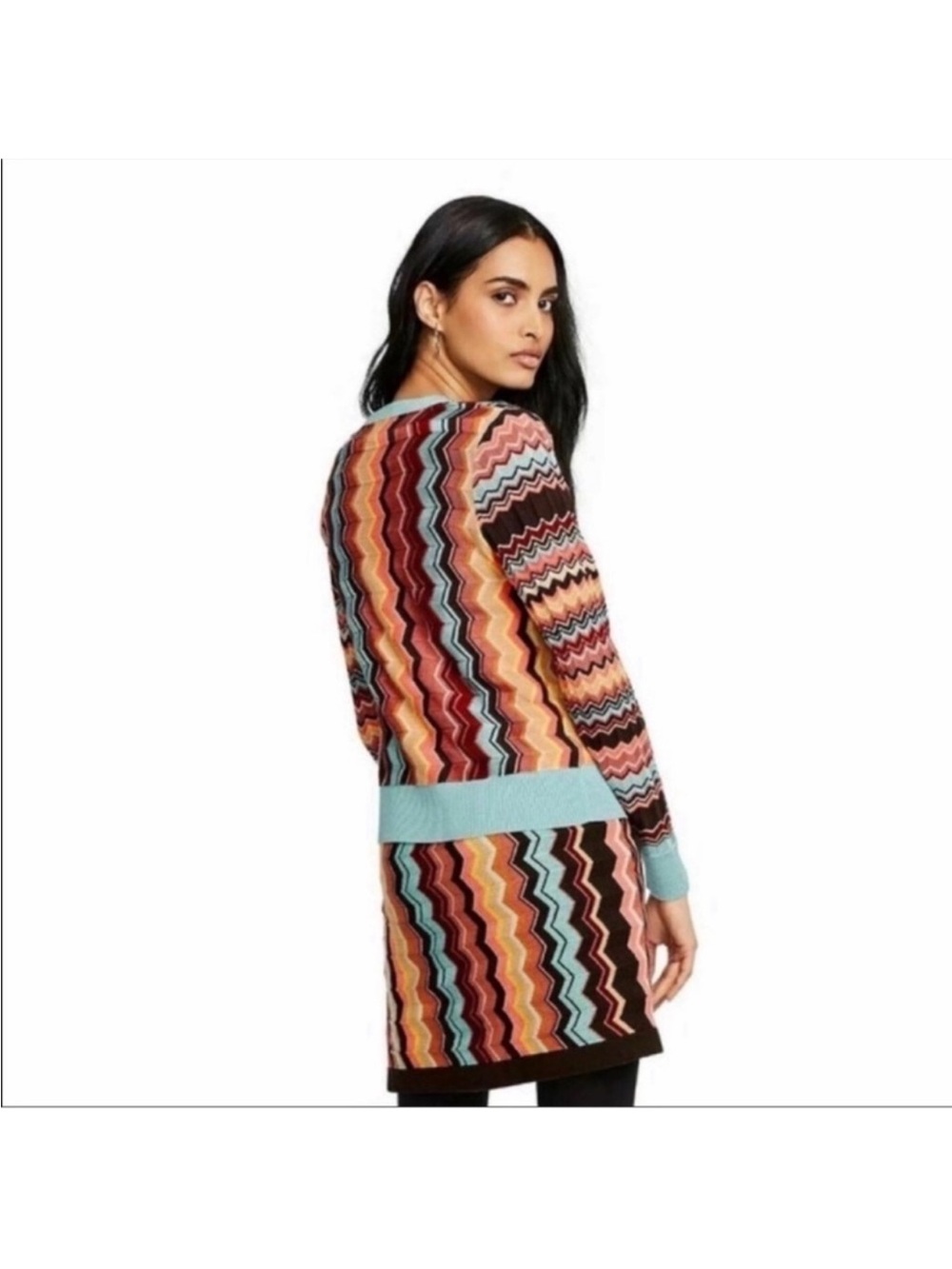 Missoni for Target | Dress | MFT Dark Brown Multi Colored Chevron Knit Dress - Picture 6 of 11